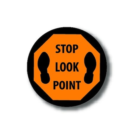 Ergomat 16in CIRCLE SIGNS - Stop Look Point DSV-SIGN 256 #1784 -UEN